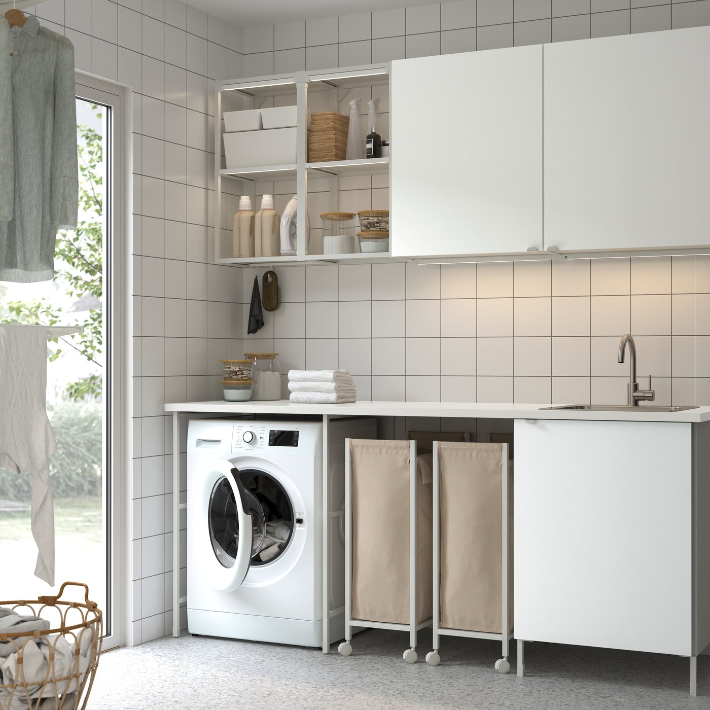 A white ENHET laundry
