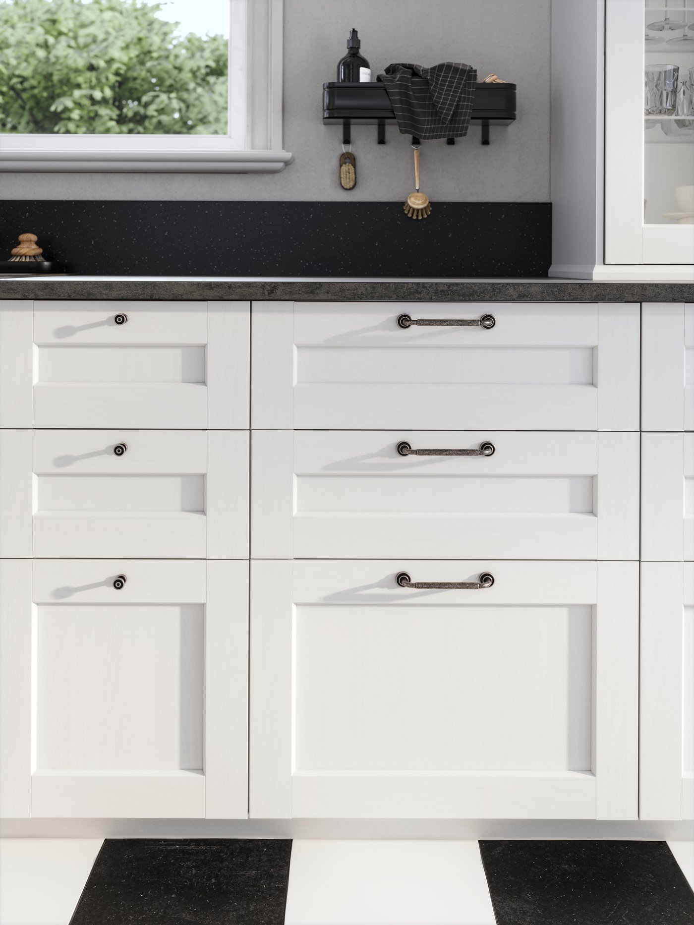 A white wood effect ENKÖPING drawer front