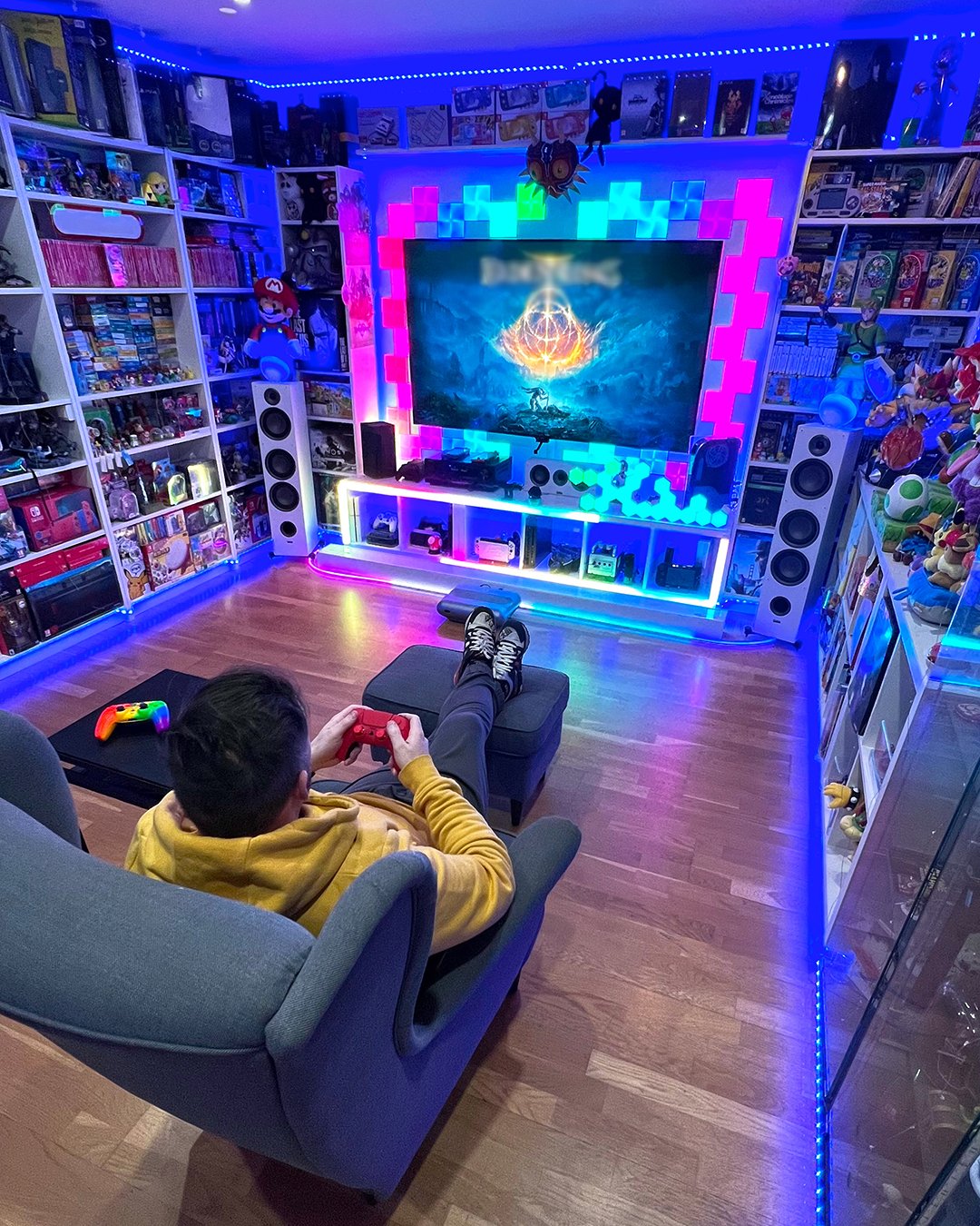 Man gaming in chair