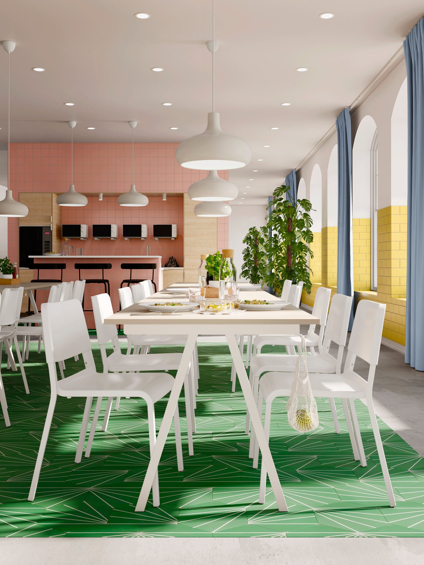 A white IKEA 365+ 18-piece service