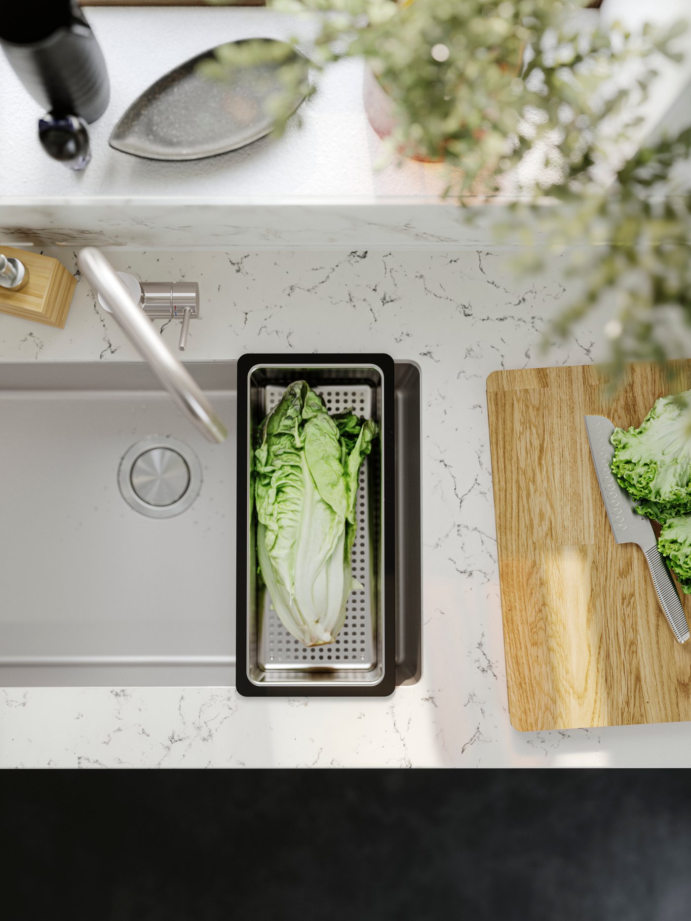 An IKEA 365+ 3-piece knife set in the kitchen