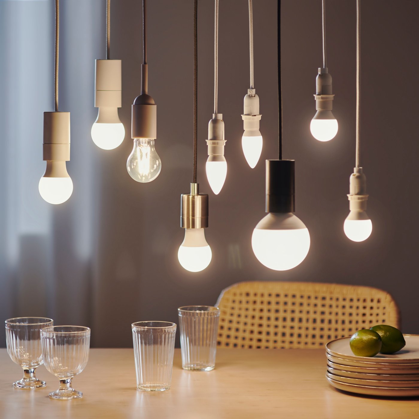 A globe opal white SOLHETTA LED bulb E14 470 lumen