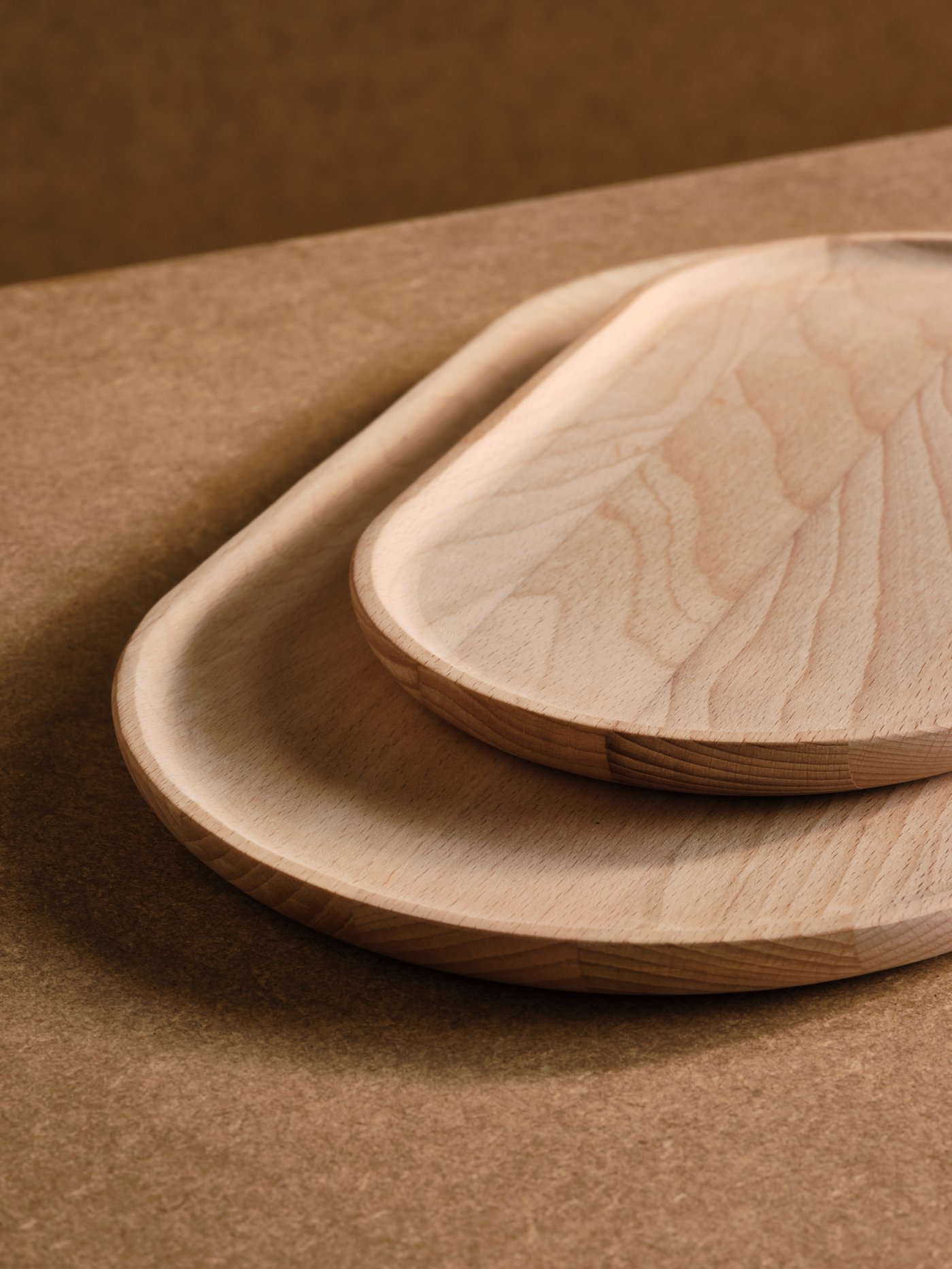 A beech SMÖRLING serving tray in the NA