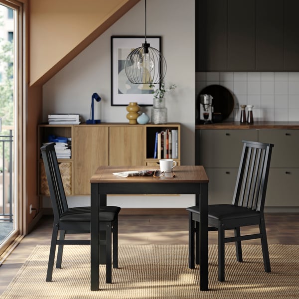 A black/Bomstad black ÅLHULT chair