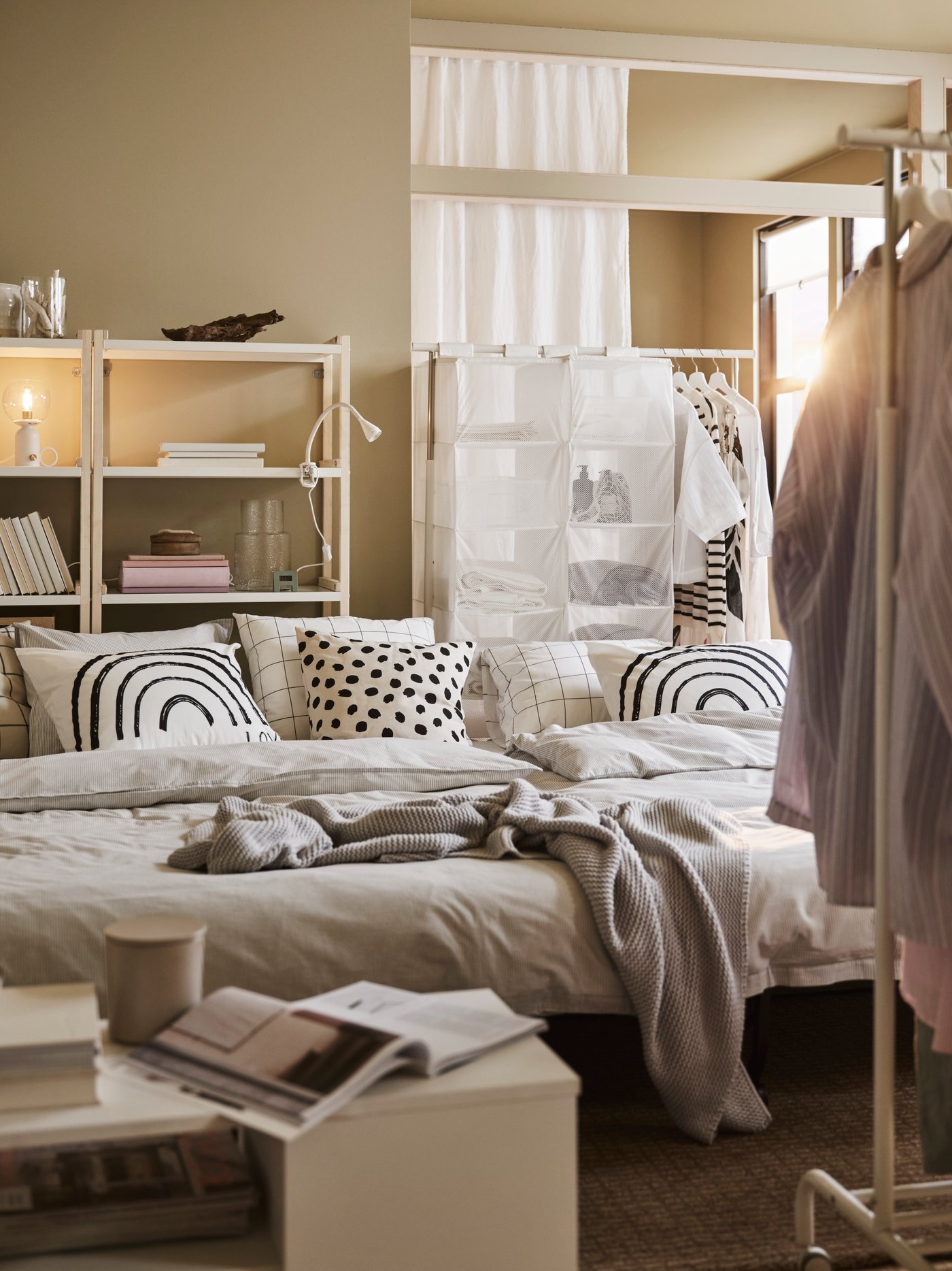 A white/rainbow TAPETMAL pillowcase