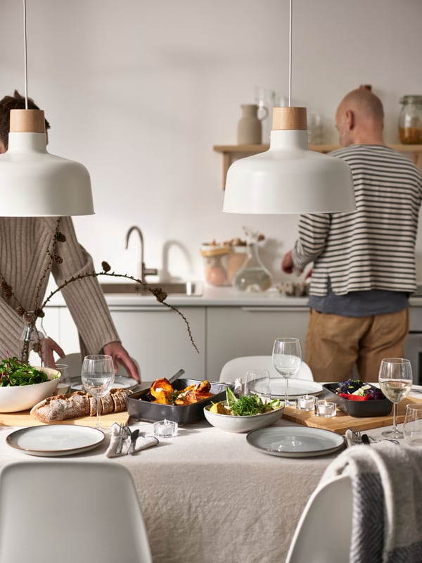 A natural colour/beige OMBONAD tablecloth