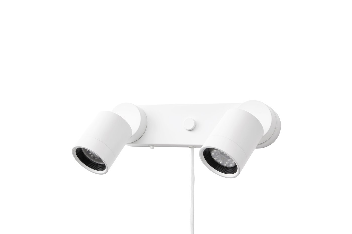 A white NYMÅNE wall lamp double