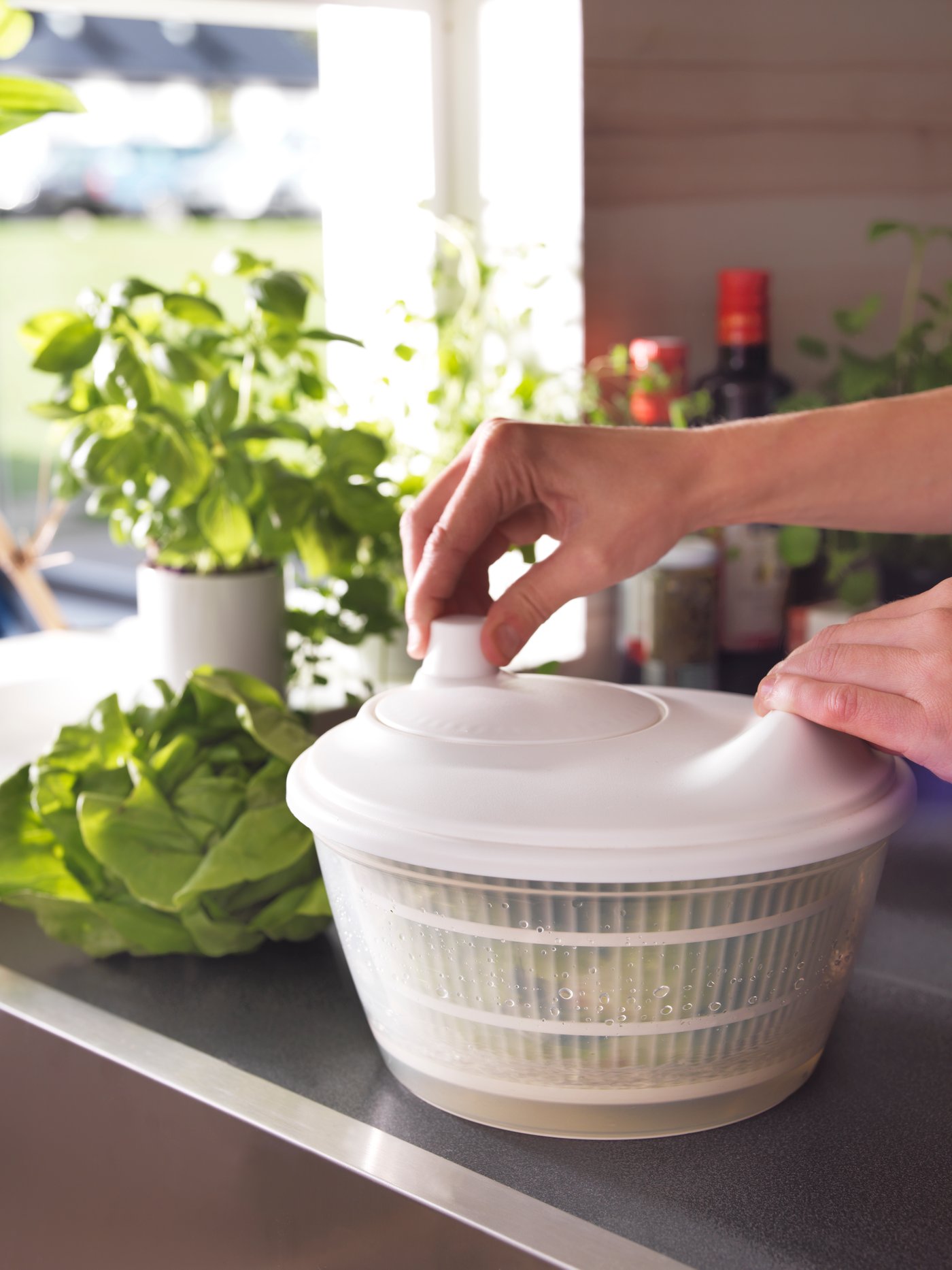 A white UPPFYLLD salad spinner