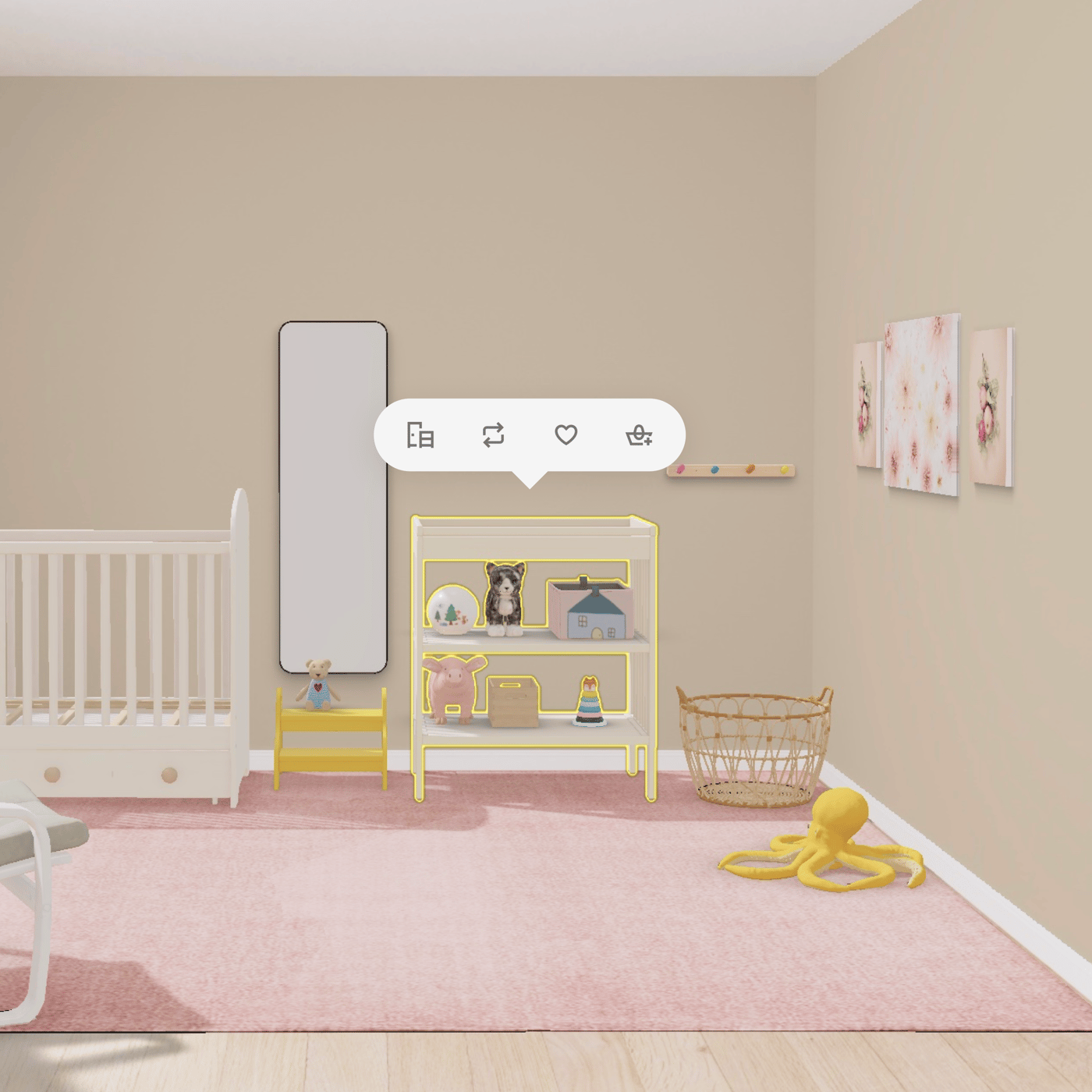 Nursery created projected from the IKEA Kreativ