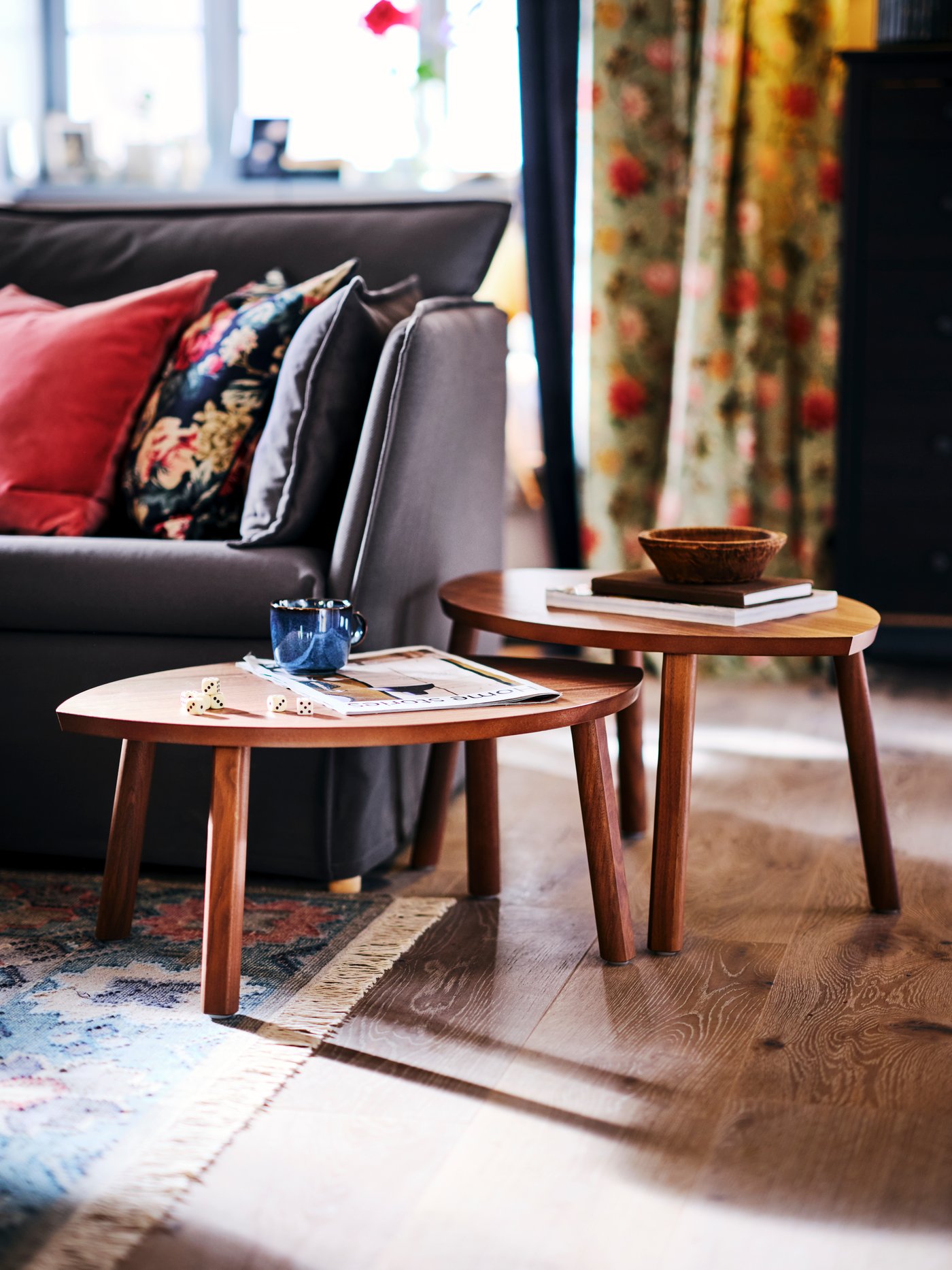A handmade multicolour/diamond pattern VESTERVIG rug, flatwoven
