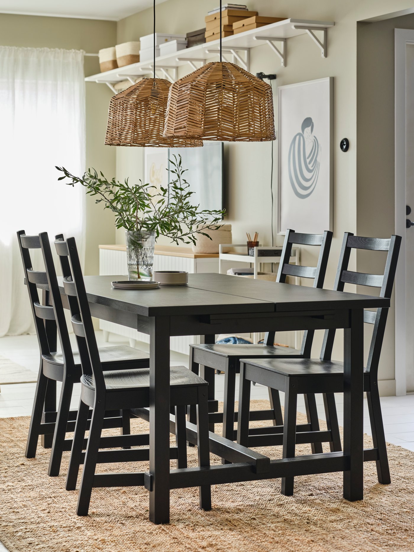 A rattan KAPPELAND pendant lampshade