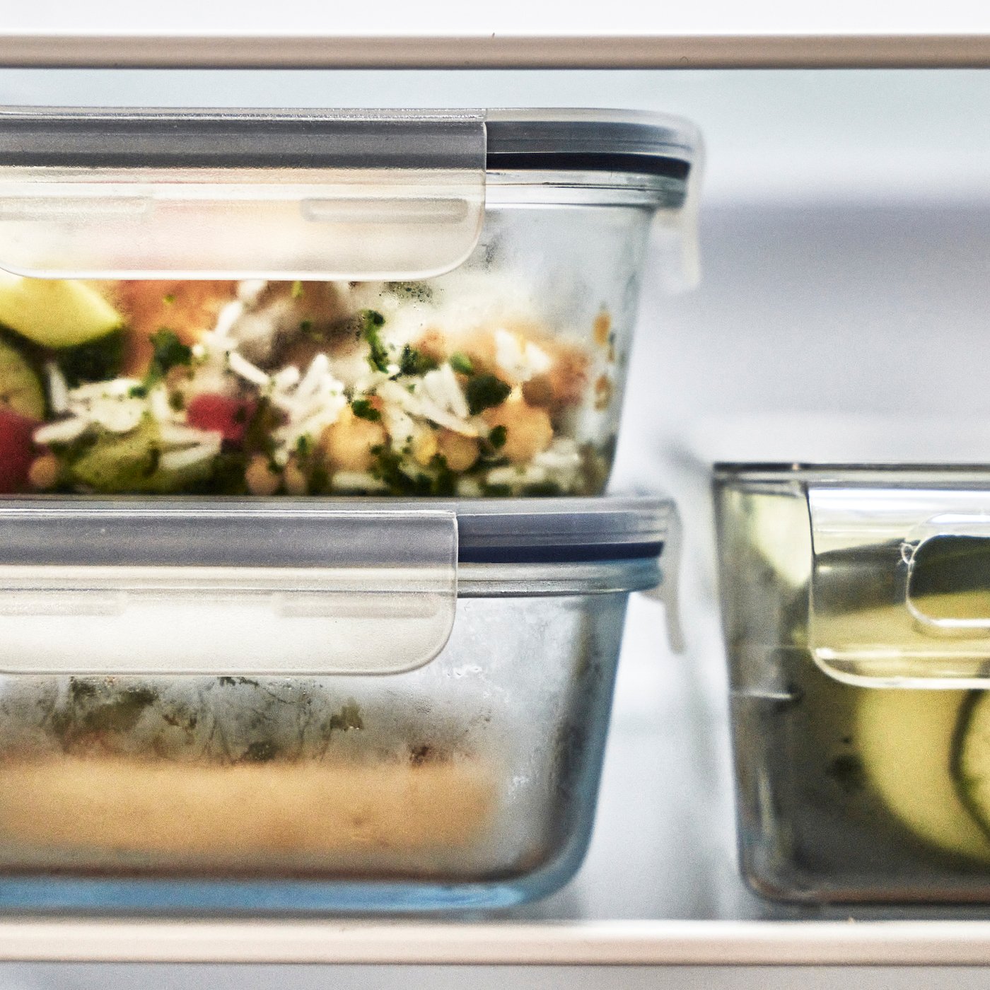 En transparent KLIPPKAKTUS förvaringsbox för kyl