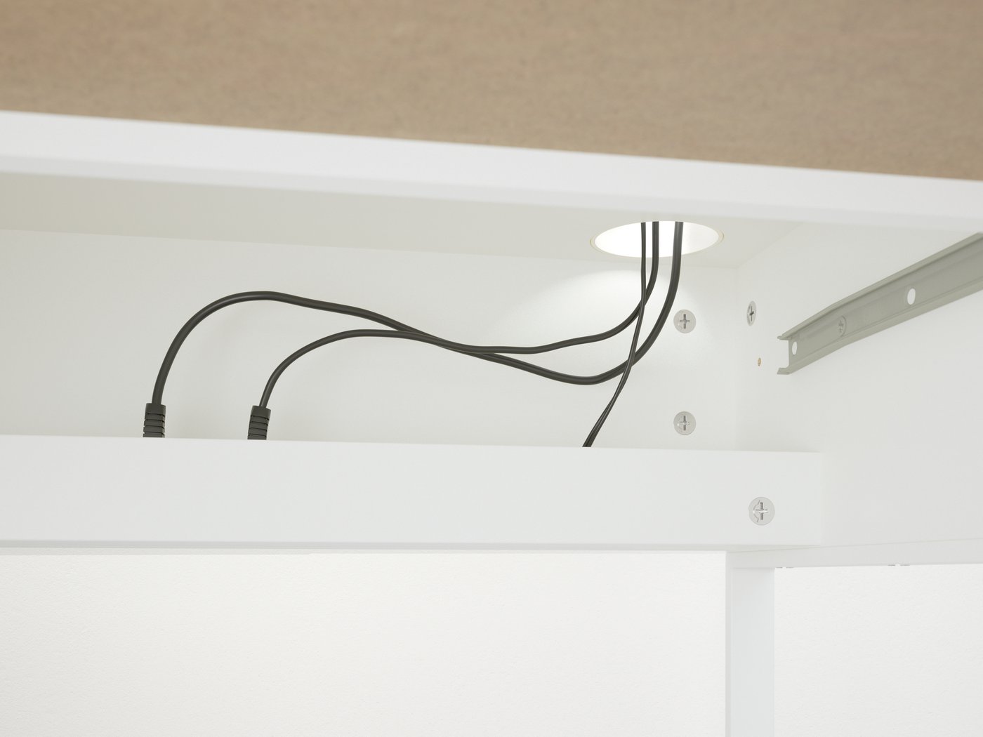 A white MICKE desk
