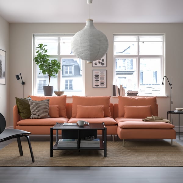 Orange IKEA+ SÖDERHAMN sofa cover