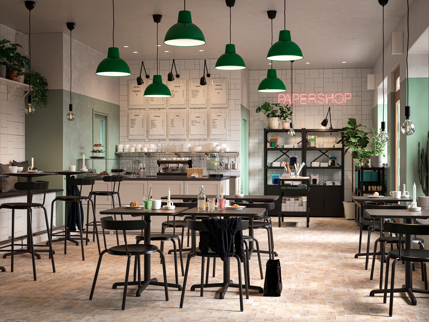 An anthracite/anthracite STENSELE table in the dining room