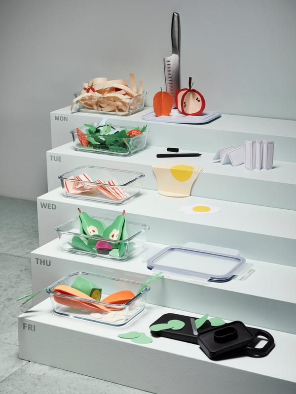 A black IKEA 365+ mandoline in the kitchen