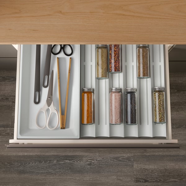 A clear glass/stainless steel CITRONHAJ salt and pepper shakers