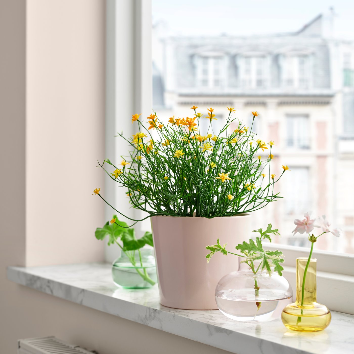 A light pink SOJABÖNA plant pot