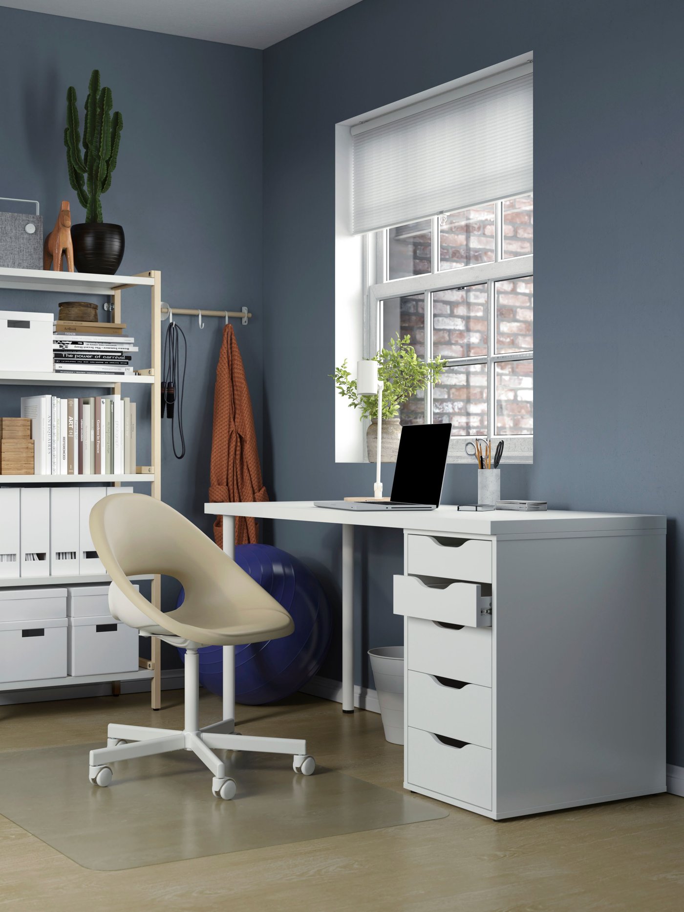A white ALEX desk