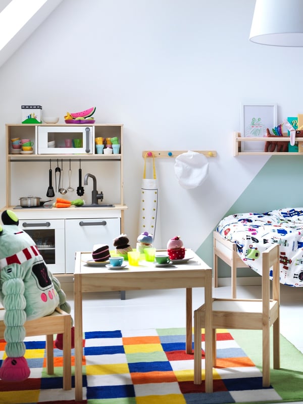 A FLISAT wall storage in the bedroom
