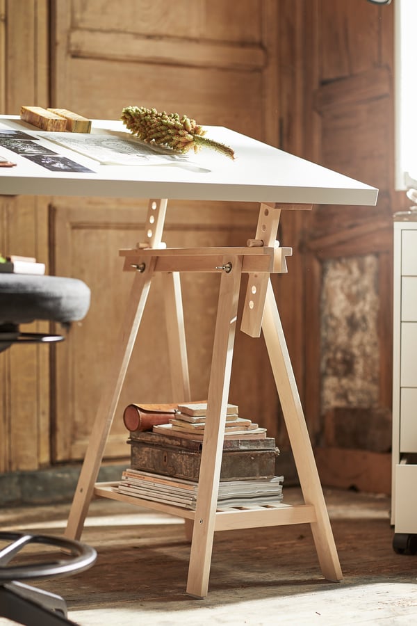 A birch MITTBACK trestle
