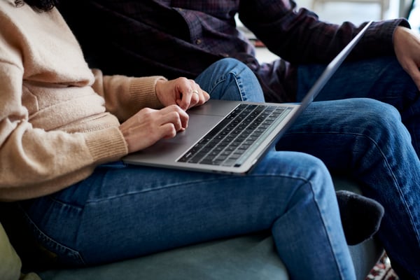 two people on computer