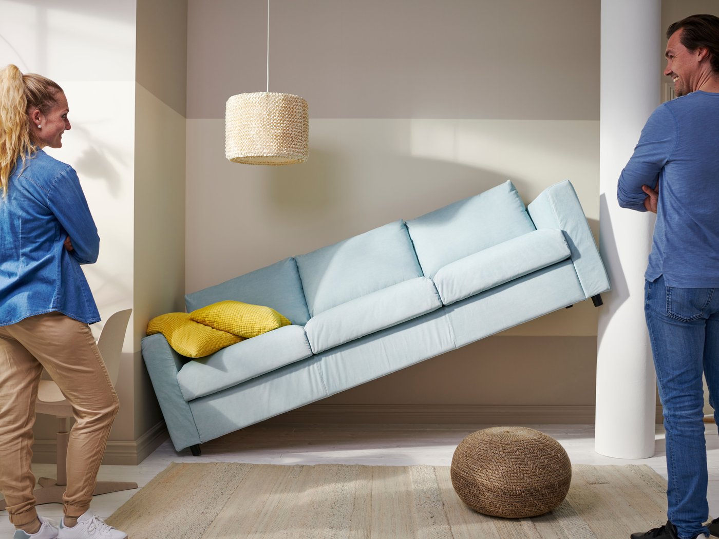 A couch that needs to be returned