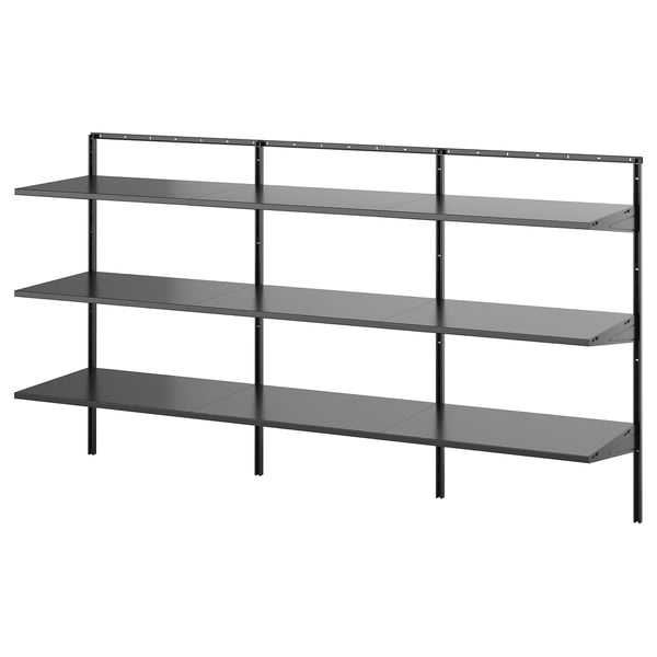 BOAXEL Shelving unit, anthracite, 182x40x101 cm
