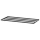 BOAXEL dark grey metal grid shelf, modular storage solution.