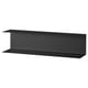 A BOTKYRKA black wall shelf, modern and rectangular, for kitchen storage.