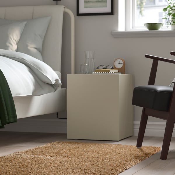 BREVBÄRARE Rug, high pile, deep beige, 80x150 cm