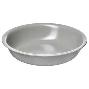 DAGGASTER bowl, grey stoneware, wide round shape, speckled matte finish.