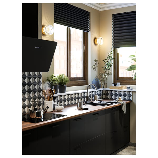 EKBACKEN Worktop, brown walnut effect/laminate, 246x2.8 cm