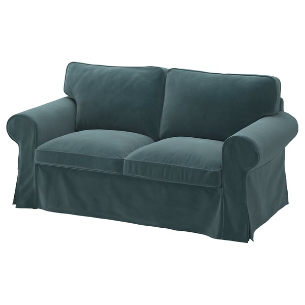 EKTORP Cover for 2-seat sofa, Alhamn dark grey-blue