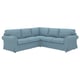 EKTORP Cover for corner sofa, 4-seat, Naggen grey-blue