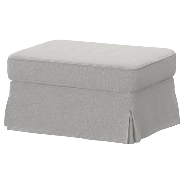 EKTORP Footstool with storage, Tallmyra black/white