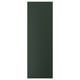 A HAVSTORP door in deep green. Its rectangular, smooth with straight lines, made from acrylic paint and fiberboard.