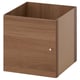 KALLAX Insert with door, brown walnut effect, 33x33 cm