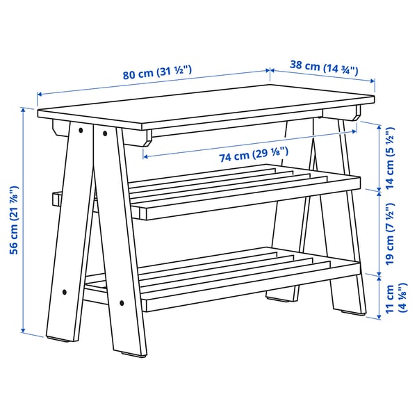 Illustration with measurements for the product: KALLSÖ.