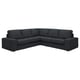 KIVIK sectional sofa, dark grey, sleek and modern design, thick cushions for comfort.