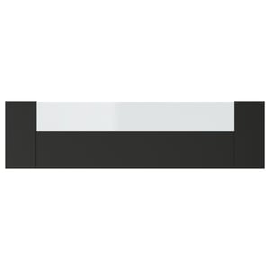 Kinivshult drawer front, rectangular, dark grey, glass top, sleek design.