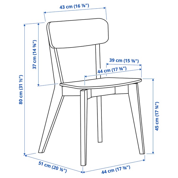 Illustration with measurements for the product: LISABO.