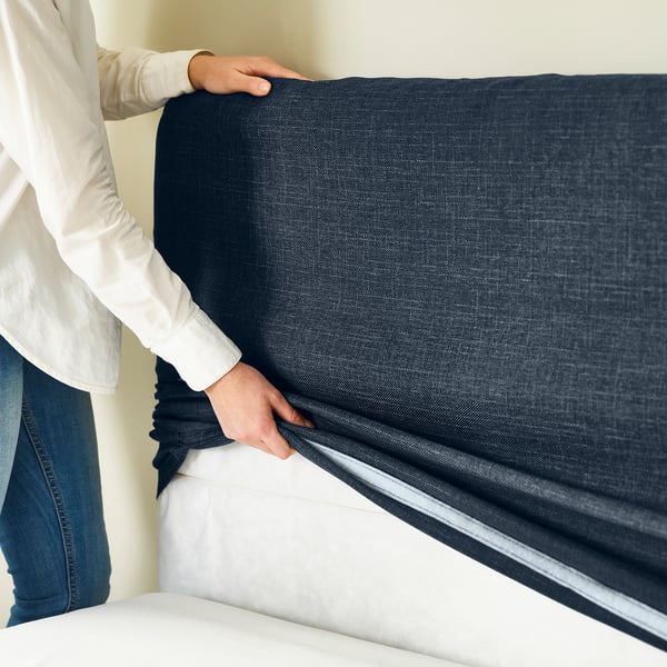 LJUSFJÄLLET Headboard, Kilanda dark blue, 140 cm