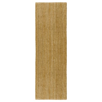 A natural tan jute LOHALS rug, rectangular with a simple, textured surface.