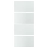 LUNDBRÄSMA 4 panels for sliding door frame, checkered glass, 100x236 cm