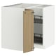 METOD kitchen unit with oak veneer door, white cabinet, square shape, simple design.