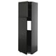 METOD black kitchen cabinet with beveled edges, sleek and modern.