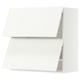 METOD Wall cabinet horizontal w 2 doors, white/Aspudden matt white, 80x80 cm