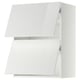 A white METOD kitchen cabinet with glossy finish and modern design.