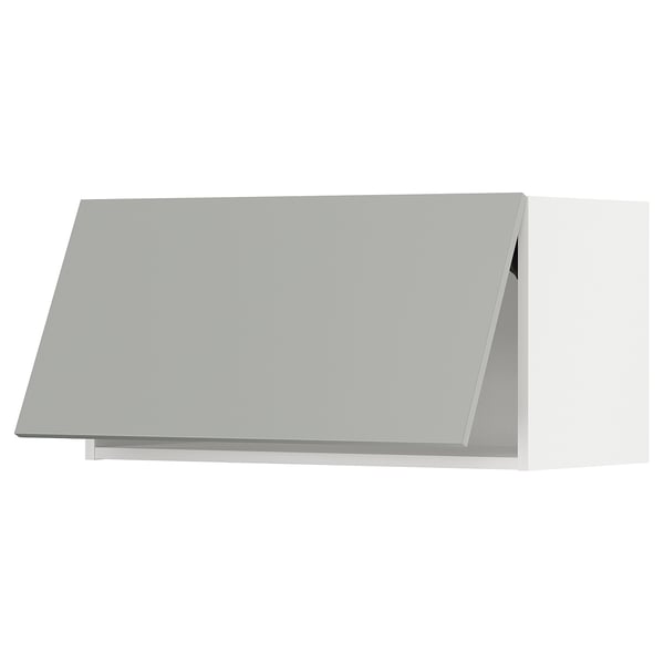 Modern gray kitchen cabinet panel.